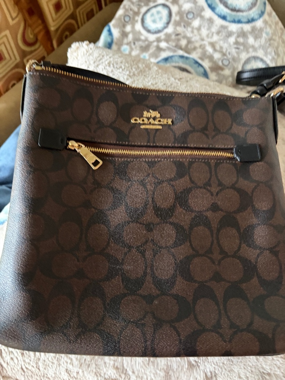Coach Brown Signature Crossbody